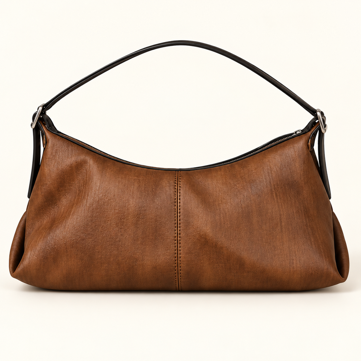 Clean Curve Shoulder Baguette — Brown — individual studio photo