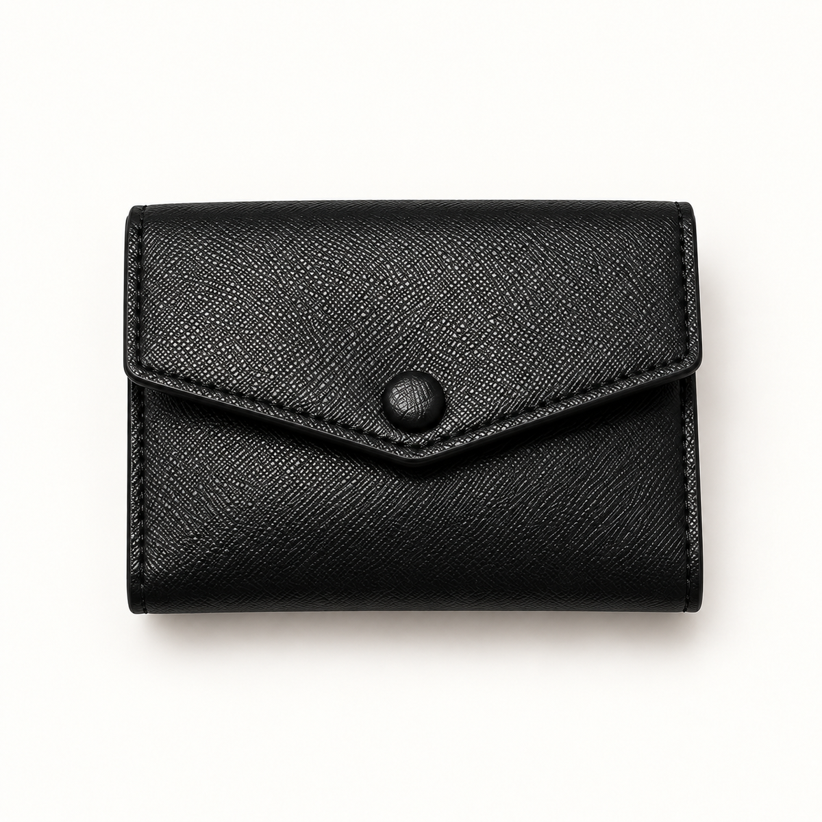 Envelope Snap Wallet — Black — individual studio photo