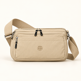 Everyday Nylon Box Sling — Beige — individual studio photo