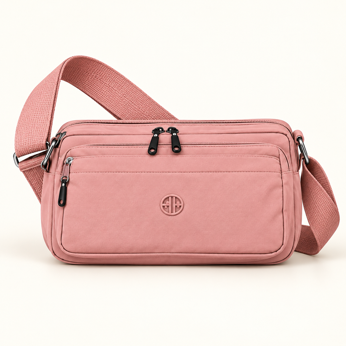 Everyday Nylon Box Sling — Pink — individual studio photo