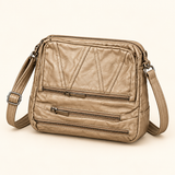 Multi Pocket Texture Crossbody — Beige — individual studio photo