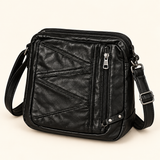 Multi Pocket Texture Crossbody — Black — individual studio photo