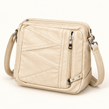 Multi Pocket Texture Crossbody — Cream — individual studio photo