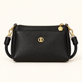 Oval Detail Pouch Sling — Black — individual studio photo