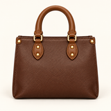 Oval Handle Mini Tote — Dark Brown — individual studio photo