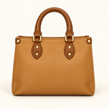 Oval Handle Mini Tote — Tan — individual studio photo