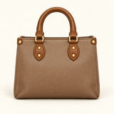 Oval Handle Mini Tote — Taupe — individual studio photo