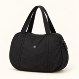 Rounded Nylon Everyday Bag — Black — individual studio photo