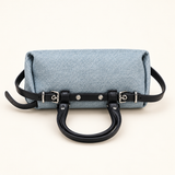 Soft Pillow Shoulder Bag — Denim Blue — individual studio photo