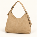 Soft Suede Finish Everyday Hobo — Beige — individual studio photo
