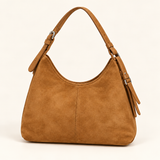 Soft Suede Finish Everyday Hobo — Tan — individual studio photo